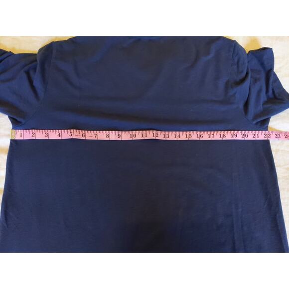 Men's Travis Mathew Navy V-Neck T-Shirt Size L Premium Pima Cotton Modal Blend - Picture 6 of 7